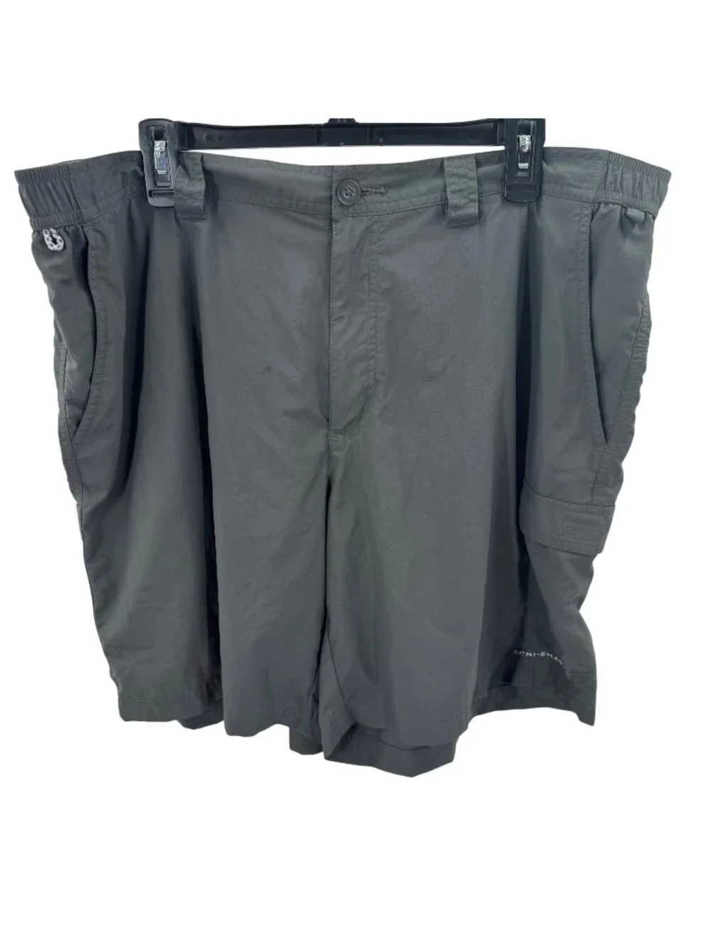 Columbia PFG Mens Omni-Shade Grey Nylon Cargo Shorts Size 40